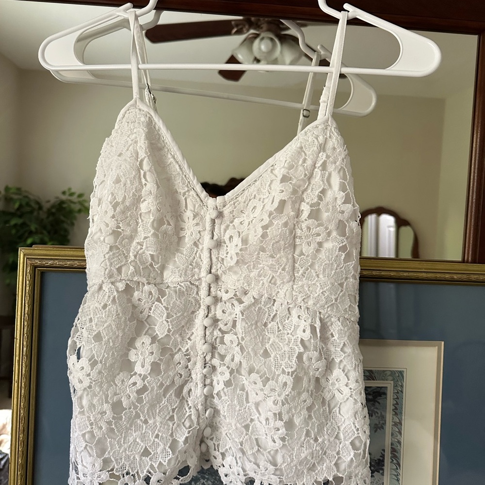 Vintage Abercrombie & Fitch Lace Button Top